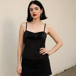 Morbid Threads Cami Top Size XL Satin Bustier Y2K Gothic Style